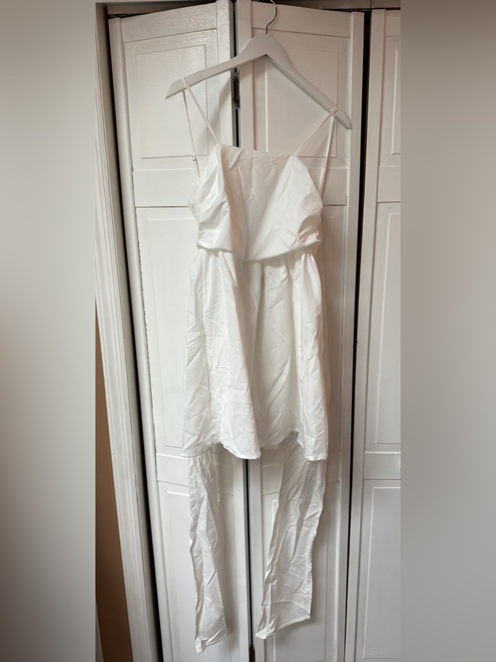 SHEIN White Bow-Back Spaghetti Strap Mini Dress - Picture 2 of 2